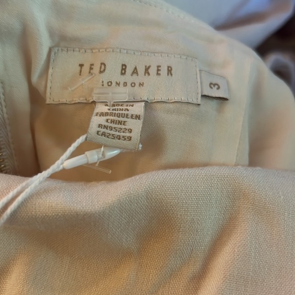 TED BAKER Britnie Puff Sleeve Dress Nude 8 (Ted 3) NWT - Picture 9 of 9